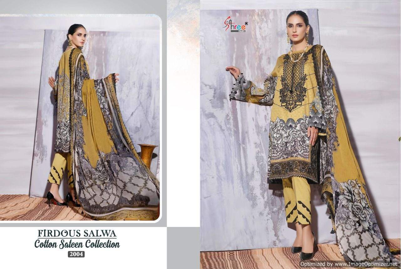 Shree Firdous Salwa Cotton Sateen Festive Wear Pakistani Salwar Kameez Collection